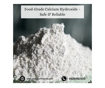 Food-Grade Calcium Hydroxide – Safe & Reliable