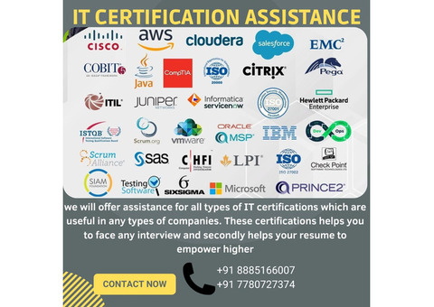 Best IT certifications with 100% pass guarantee support India and abroad