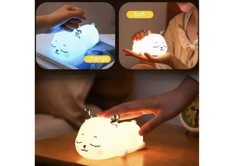 Illuminate Your Nights with the Silicon Cat Night Light Lamp By Quick Loom