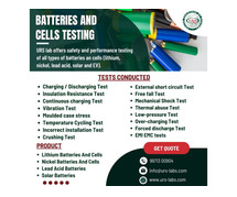 Lithium-ion Battery and cell testing labs in Hyderabad