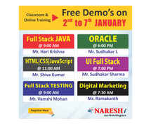 Attend Free Demo Class on 2nd January to 7th January 2025.