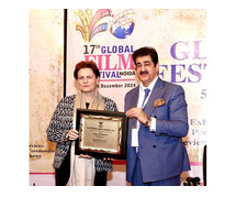 H.E. Diana Mickevičienė  Honored with 8th Hindi Cinema Samman