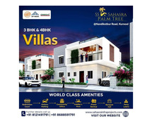 Sudireddypalli Road villas with Swimming Pool and Yoga Deck || SS Sahasra Palm Tree