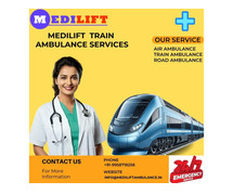 Book the Safest Medilift Train Ambulance Service in Darbhanga at the Lowest Fee