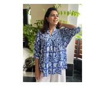 Refresh Your Wardrobe With Unique Indigo Printed Tops For Women