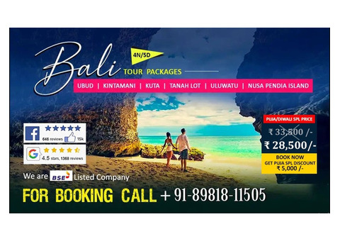 Bali Tour Packages from Kolkata: Affordable Luxury in Bali