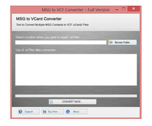 Professional MSG to VCF Conversion Software