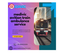 Medivic Aviation Train Ambulance Service in Bangalore provides good quality care during travel