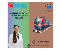 Medivic Aviation Train Ambulance service in Delhi is equipped with high-tech medical equipment