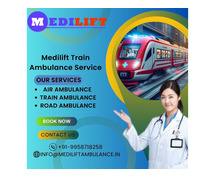 Medilift Train ambulance service in Delhi Gives Conveyance