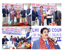 Sandeep Marwah Honoured at Indira Gandhi Stadium for Outstanding Sports Record