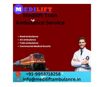 Medilift Train Ambulance Service in Jamshedpur very easily Transport service