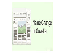 Gazette Notification for Name change