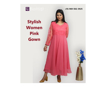 Stylish Women Pink Gown | Randeep Clothing