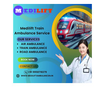 Use the High-tech Medilift train ambulance service in Bhopal with Top-level ICU Setup