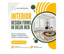 Innovative Interior Design Firms in Delhi NCR for Modern Living