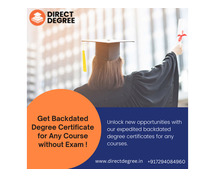 Bcom Back Date Degree Certificates