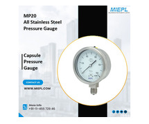 MP20 All Stainless Steel Pressure Gauge - Capsule | Miepl