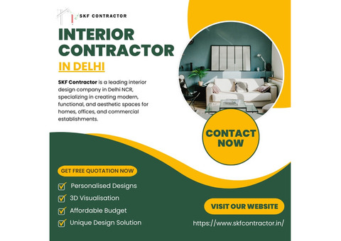 Expert Interior Contractors in Delhi for Homes & Offices