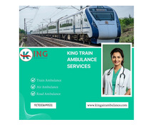 King Train Ambulance Service in Dibrugarh carries life saving equipment