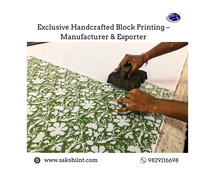 Exclusive Handcrafted Block Printing – Manufacturer & Exporter