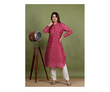 Buy office wear kurta set, office wear suits for women, block print suits Jaipur