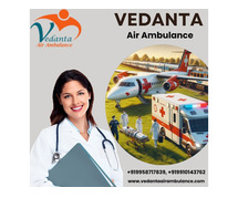 Hire the best Vedanta Air Ambulance Services in Bhubaneswar with Life-Care Medical Features