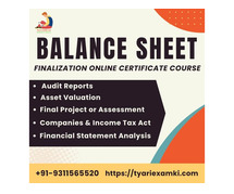 Balance Sheet Finalization Online Certification Course