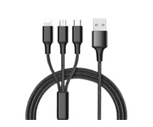 USB data cable 3 in 1 data cable iPhone,v8, type C Data cable DT-901