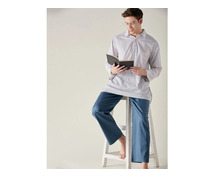 Comfortable & Stylish Men's Nightdress – Soft Cotton Nightwear