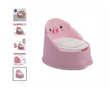 Wee Piggy Potty Seat | Cute & Comfortable Toddler Toilet Trainer | Pink