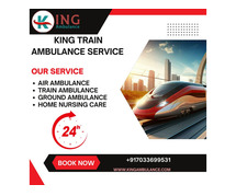 The King Train Ambulance Service in Patna provides high-quality care