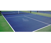 How big is a pickleball court compared to a tennis court