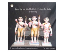 Ram Darbar Marble Idol – Perfect for Puja & Gifting