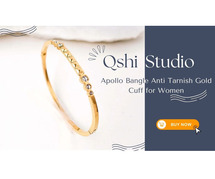 Apollo Bangle Anti Tarnish Gold Cuff for Women