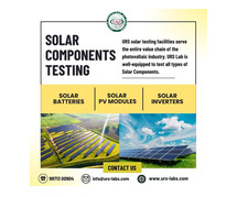 Top Solar Components Testing labs in India