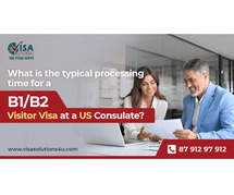 What is the processing time for a B1/B2 visitor visa at a US consulate?