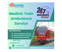 Medivic Train Ambulance Service in Lucknow provides all facilities, including ICU, to patients