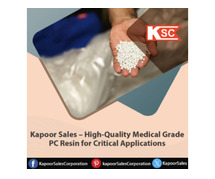 Kapoor Sales – High-Quality Medical Grade PC Resin for Critical Applications