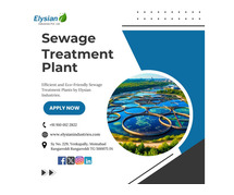 Sewage Treatment Plant Bangalore | 9100122822 | Elysian industries