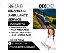 Book fast King Train Ambulance Service in Guwahati to transfer injured people