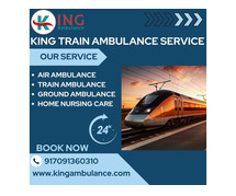 Book King Train Ambulance Service in Ranchi the Fastest Transfer Bed to Bed