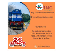 King offers Fully Customizable Train Ambulance Services in Jabalpur for Patients