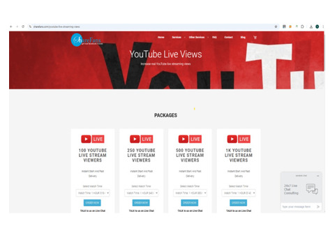 Buy YouTube Live Stream Services