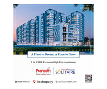 Praneeth Pranav Solitaire | 3 BHK Flats in Bachupally | Premium 3 BHK Flats for Sale in Bachupally
