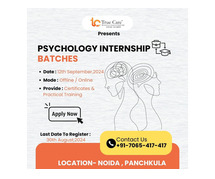 Counselling psychology internship in Noida