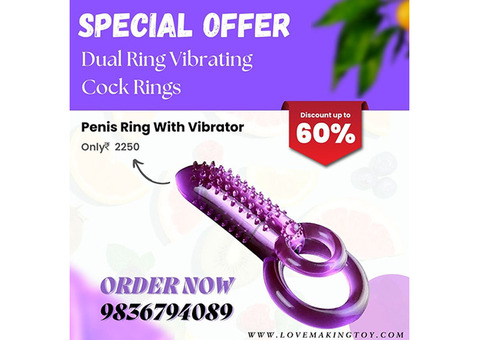 Dual Ring Vibrating Cock Rings for Men with Powerful Motor Call 9836794089