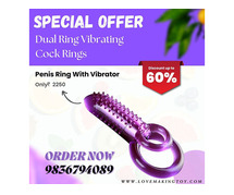 Dual Ring Vibrating Cock Rings for Men with Powerful Motor Call 9836794089