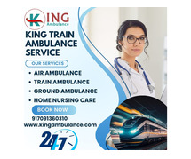 King Train Ambulance in Ranchi has ICU like comfort service