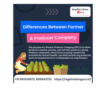 Differences Between Farmer and Producer Company